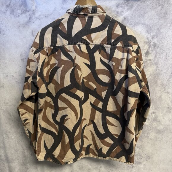 Vintage ASAT Camo BDU Style Button Up Field Shirt Jacket Mens Large Hunting USA - Picture 2 of 9